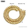 Correntes 10-22mm de largura Hip Hop Bling Cor de Ouro Redondo Cuban Miami Link Chain Colares para Homens Rapper Jóias Drop