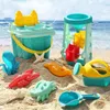 Giochi con la sabbia Divertimento in acqua Giocattoli da spiaggia Set di scatole di sabbia in silicone morbido Pala invernale Giochi da neve all'aperto per giocare con la sabbia Strumento multifunzione per secchio per irrigazione per bambini 240321