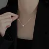 Halsketten mit Anhänger, elegante Herz-Halskette, französischer einzigartiger Halsschmuck für den täglichen Gebrauch