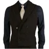 Costumes pour hommes Herringbone Tweed Hommes Gilet Double Boutonnage Vintage Custom Made Groom Mariage Porter Terno Masculino Slim Fit pour homme 1 pièce