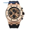 Relógio de pulso funcional moderno AP Relógio de pulso Royal Oak Series 26470 Máquinas automáticas Mens 18k Rose Gold Material Calibre 42mm Watch