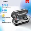 携帯電話イヤホンTozo T10 Bluetooth 5.3イヤホンワイヤレスイヤホンAI強化コールとディープベースIPX8防水イヤホン45H再生Q240321