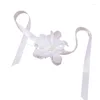 Braccialetti con ciondoli Bracciale floreale per damigelle Nastro di seta Gioielli da polso Matrimonio Catena da sposa