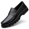 Casual Shoes Men Business Footwear With Plush Leather Winter Genuine Fashion Comfort Office Work