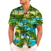 Chemises décontractées pour hommes Hommes Big et Tall manches longues T Style tropical Imprimer Tendance Chemise courte Lady Tunique