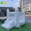 For Kids Outdoor Games 8ft Mini Inflatable White Bounce House Jumping Castle with Slide