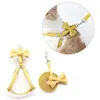 Dog Collars Cat And Collar Adjustable Cute Bowknot Harness Small Medium Pet Traction Rope Outdoor Walking