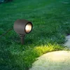 Design LED Garden Lawn Lamp med AC110V AC220V högeffekt Ljus spikfläcktips