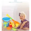 Sand Play Water Fun Summer Soft Baby Beach Toys Kids Bath Play Sandbox Set Beach Party Watering Can Bucket Sand Mögel Toys Water Game 24321