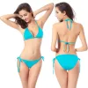 Summer Solid Bikini ustaw w niskim poziomie stroju kąpielowego Kobiety Brazylijski Kąpiec Kąpiec Sexy Swimsuit Brazylijski bikini