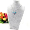 Hanger Kettingen Mode Blauwe Opaal Sieraden Dragonfly Vrouwen