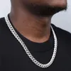 Collier de personnalité Hip Hop glacé S Sier 9K 10K 14K, or jaune blanc, diamant Moissanite, chaîne de Tennis cubaine