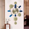 Wall Clocks Metal Clock Silent Movement Art Decor For Kitchen Island Dining Room