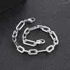 Браслеты-звенья, модный браслет-цепочка овальной формы из нержавеющей стали для мужчин и женщин, длинные геометрические украшения унисекс, металлические подарки