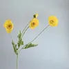 Decorative Flowers Home Decor Gorgeous Realistic Real Touch Flocking Stem Artificial Rhoeas Fake Poppies Silk Plants Faux Bouquet