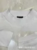 T-shirts pour hommes Designer motif de lettre fissuré imprimé à manches courtes pour hommes et femmes perforés en vrac style OS T-shirt à manches courtes 01LH