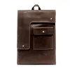Herrens ryggsäck Crazy Horse Leather Läder Vintage Style Casual Travel Ryggsäck äkta Leathe Inches Laptop