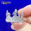 Designer smycken Hot Selling Hip Hop S925 VVS Moissanite Iced Out Gold Plated Jewelry Hip Hop Engagement Custom Princess Cut Moissanite Crown Rings 925