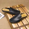 Bequeme Lazy Flat Freizeitschuhe Slip-On Herren Halbsommer-Flats Atmungsaktive leichte Muller-Hausschuhe