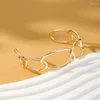 Bracciale rigido IFKM bracciale placcato oro per donna braccialetti aperti regolabili gioielli vintage 2024 accessori regalo