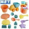 Giochi con la sabbia Divertimento in acqua Giochi da spiaggia estivi Giocattolo con la sabbia Gioco da spiaggia per bambini Divertente secchio di plastica Set da bagno con sandbox Castello per bambini Giochi per bambini con acqua di sabbia 240321