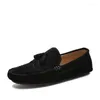 Casual Shoes Men Tassel Loafers Brand Suede Leather Shoe Vintage Slip-On Classic Bekväm körbröllop Mannklänning