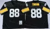 Football Vintage 88 Lynn Swann Jerseys 95 Greg Lloyd 68 L C Greenwood 12 Terry Bradshaw 59 Jack Ham 1975 1982 Uniforme rétro 75e anniversaire Jack Lambert Noir Blanc