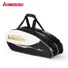 Tassen Kawasaki Padel Tennis Bag K1G00A8608 Grote capaciteit 56 stuks Tennis Badminton Bag Racket Bag met gescheiden schoenentas