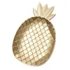 Teller Gold Ananas/Blatt Desserts Obst Nordic Dekoratives Tablett getrocknet