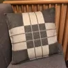Mixed Wool Woven Color Striped Sofa Cushion Cover Twill 45x45cm/65x65cm Size Without Pillow Core