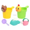 Jeu de sable eau jouets de bain amusants ensemble salle de bain d'été plage jouets d'eau de sable tasse de shampoing en silicone ensemble de douche de bébé pour enfants jouets et accessoires de jeux 240321