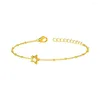 Pulseras de eslabones Pulsera minimalista Cadena en forma de estrella Alta apariencia Luz Lujo Elegante Mano Todo fósforo Accesorios de moda