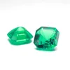 Losse diamanten Lab Grown Emerald Asscher Cut 6x6mm Colombiaanse hydrothermische smaragden steen
