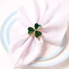 Towel Rings 12pcs/lot green leaf napkin ring valentine table decoration napkin buckle paper towel ring napkin rings holders 240321