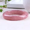 Bangle Echte Natuurlijke Aardbei Kwarts Roze Kristal Armband Vrouwen Fijne Sieraden Accessoires Vriendin Moeder Cadeau