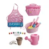 Sand Play Water Fun Kids Gardening Tool Set Sturdy Tote Bag Målning Tillbehör strand Sand Toy Sand Playset för förskolepojkar Barnflickor Barn 240321