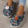 Pantoufles de noël pour femmes, chaussures d'intérieur mignonnes de dessin animé pour hommes, Couples, diapositives en coton, chaussures en peluche épaisses, cadeau