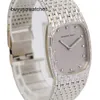 Minimalistische, elegante AP-Armbanduhr, Skala aus 18 Karat Platin mit Diamantbesatz, modische manuelle mechanische Damenuhr, Luxusuhr, Schweizer Uhr von Highend