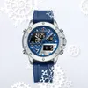 NAVIFORCE Moda Relógios de Quartzo Display LCD Analógico 3ATM À Prova D 'Água Esporte Cronógrafo Reloj Hombre Presente para Homens 2023 NOVO