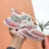 Kleid Schuhe Chunky Sneakers Plus Größe 42 Frauen Designer Laufen Mode Lässig Leder Mesh Atmungsaktive Höhe Erhöhte Plattform