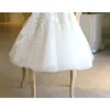 Girl Dresses Flower Wedding Dress For Eid Lace Patchwork White Ball Gowns Babys Infant Children Baptism Formal Elegant Clothes 2024