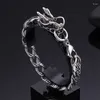 Braccialetti a maglie Moda prepotente in acciaio al titanio Bracciale da uomo di punta Personalità Retro Casting Stainless Dragon