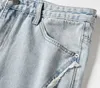 ブルービンテージジーンズパンツメンズ女性最高品質のジョガーズボン24SS