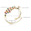 Charm Bracelets Jewelry Fashion Colorful Peacock Bracelet Sparkling Rhinestone Phoenix Gift For Women