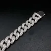 Factory Custom Iced Out Moissanite Lab Diamond Real S Sier 10K 14K Solid Gold Fashion Hip Hop Cuban Chain Link Necklace