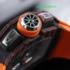 Классические наручные часы RM с хронографом RM11-03 Mclaren, цветной карбон + боковой материал NTP, полный полый комплект