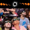 Óculos para uso externo com 1/2/3/5 pacotes de óculos Eclipse Solar atendem aos padrões ISO 12312-2:2024 (E) de plástico para visualização direta