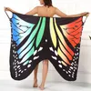 Sexy Butterfly Print Cover Up Swimwear Women Dress Summer Tunic Bikini Bath Sarong Wrap Skirt Swimsuit Elegant Lady Beachwear