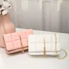 Schoudertassen PU Leer Voor Vrouwen 2024 Mode Textuur Keten Rhomboid Crossbody Zomer Trend Handtassen Telefoon Tas Hand