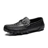 Casual Shoes 2024 Men Leather Summer Alligator Texture Slip-On Man